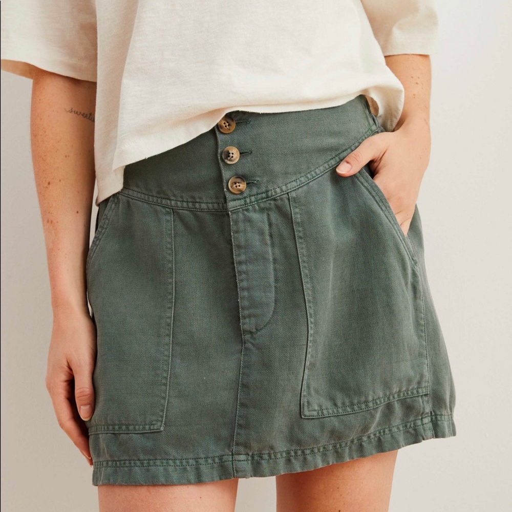 Aerie Twill V Skirt